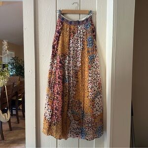 NEW GORGEOUS ANTHROPOLOGIE FULL LENGTH MULTI COLOR MAXI SKIRT WOW 12